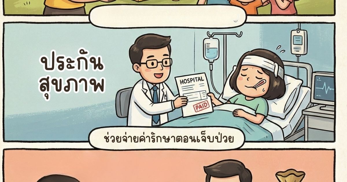 ประกันสุขภาพ ช่วยจ่ายค่ารักษาตอนเจ็บป่วย
