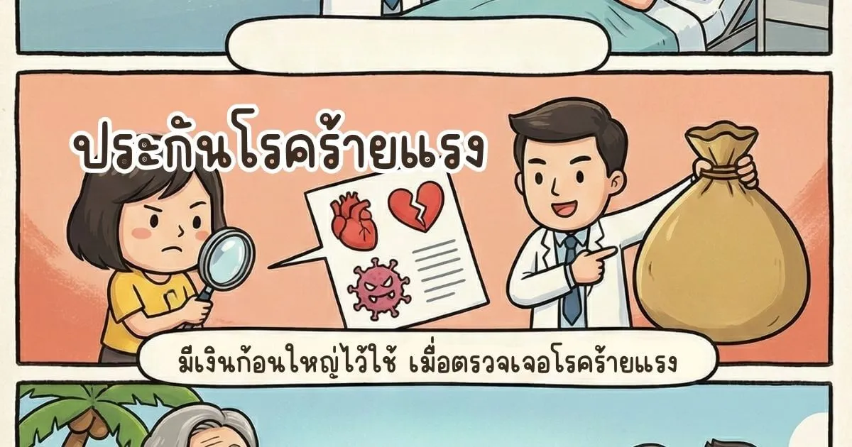 ประกันโรคร้ายแรง มีเงินก้อนใหญ่ไว้ใช้ เมื่อตรวจเจอโรคร้ายแรง